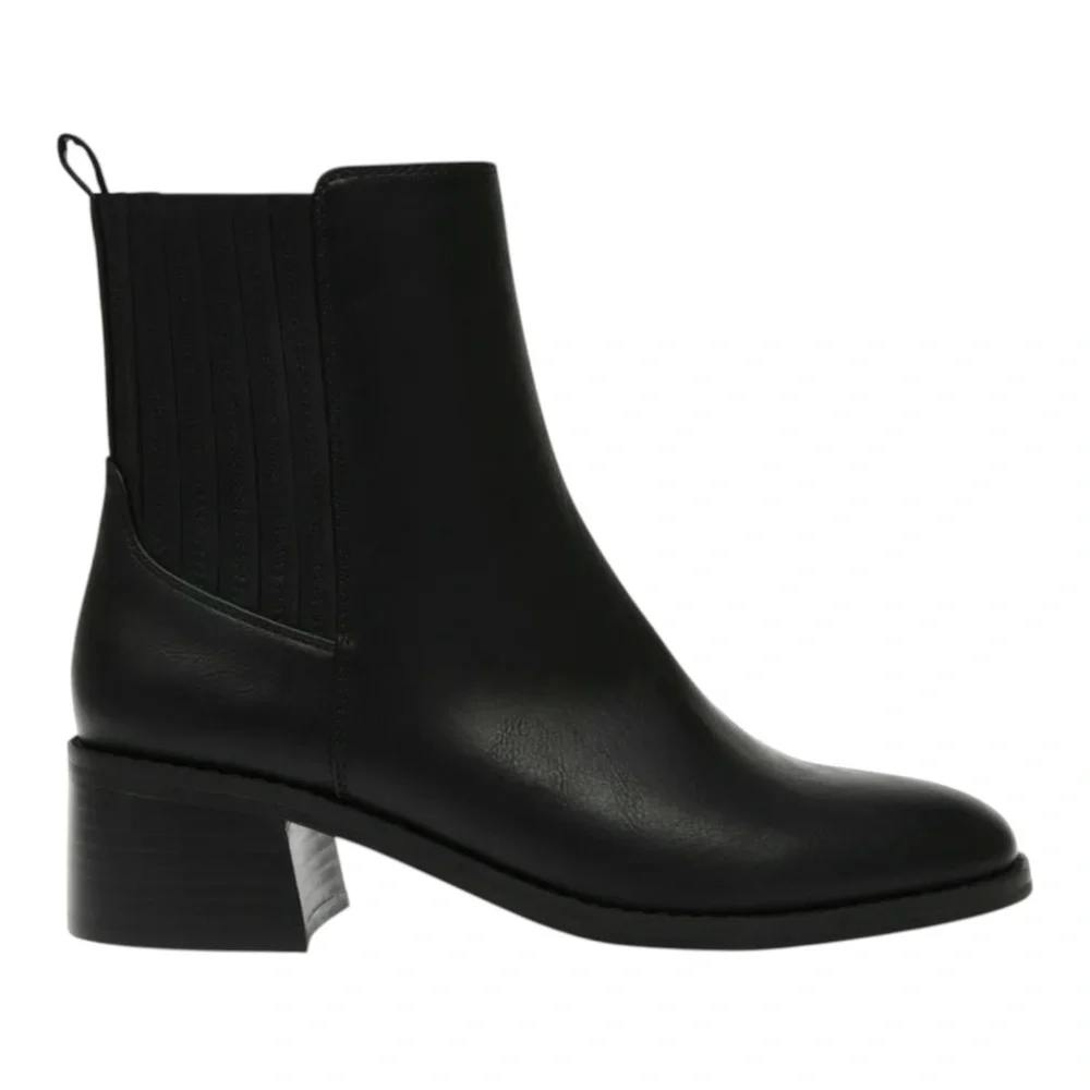 DV by Dolce Vita Delilah Black Ankle Bootie with Elastic Panels Women …